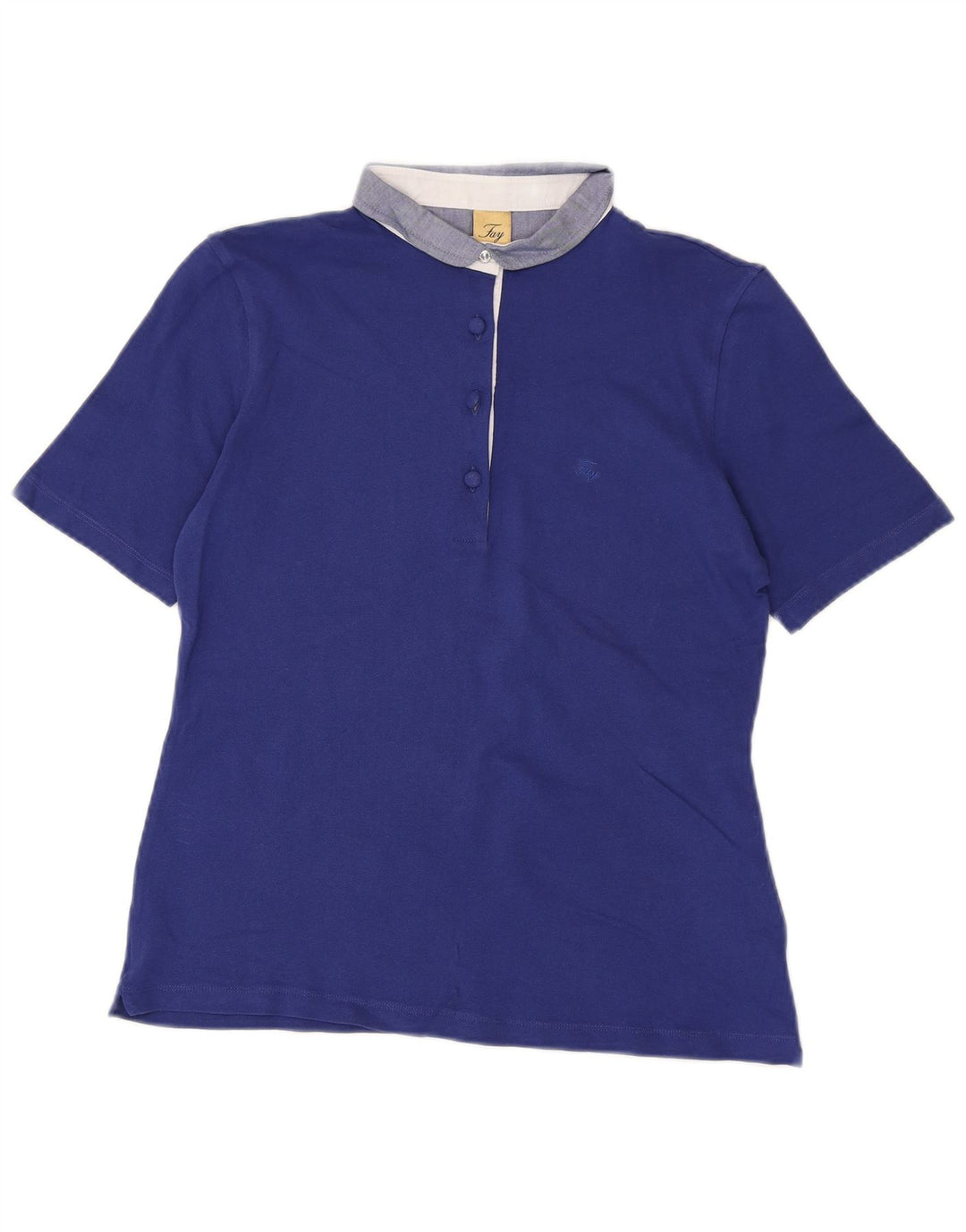 Fay Polo Femme UK 14 Grand Bleu Coton