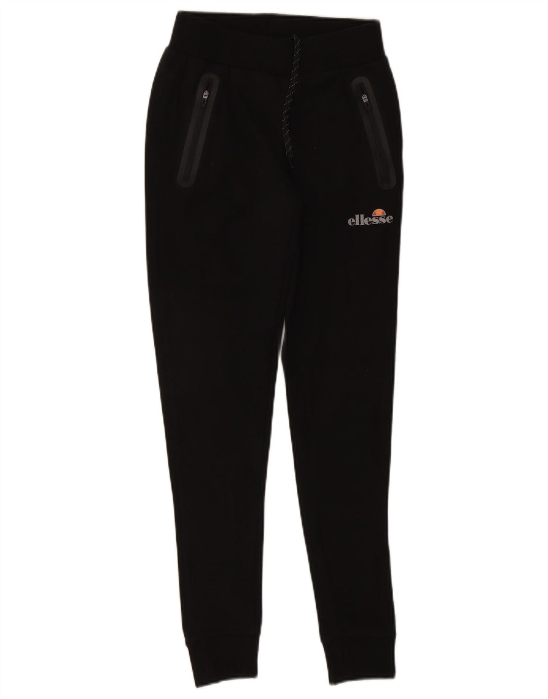 ELLESSE Womens Tracksuit Trousers Joggers UK 6 XS Black Cotton Vintage Ellesse and Second-Hand Ellesse from Messina Hembry 