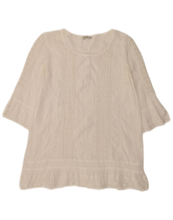 Henry s Tunique surdimensionnée à manches 3/4 pour femme IT 40 Small Blanc