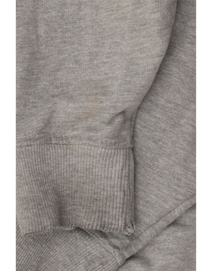 Crew Clothing Pull à capuche zippé pour homme Grand coton gris