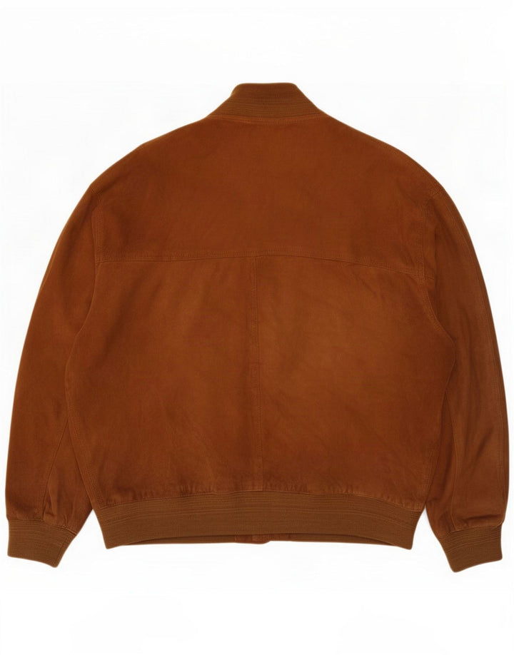 Vintage Bomber en daim pour homme UK 40 Grand cuir marron