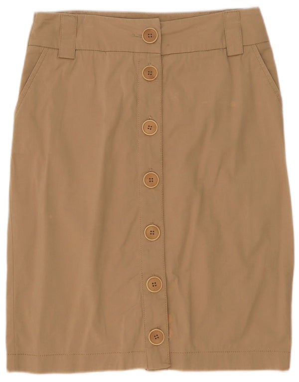 Marella Jupe droite pour femme UK 14 Medium W29 Coton beige