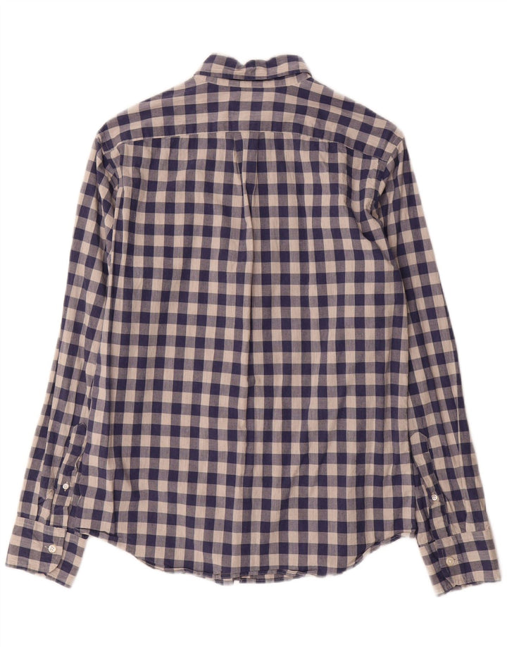 J. CREW Chemise Slim Homme Petit Bleu Marine Vichy Coton