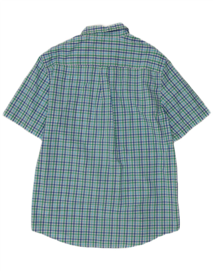 Chaps Chemise à manches courtes pour homme en coton vichy multicolore