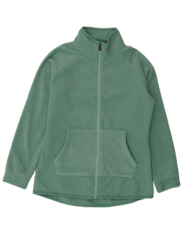 Weird Fish Womens Oversized Fleece Jacket UK 10 Small Green Polyester