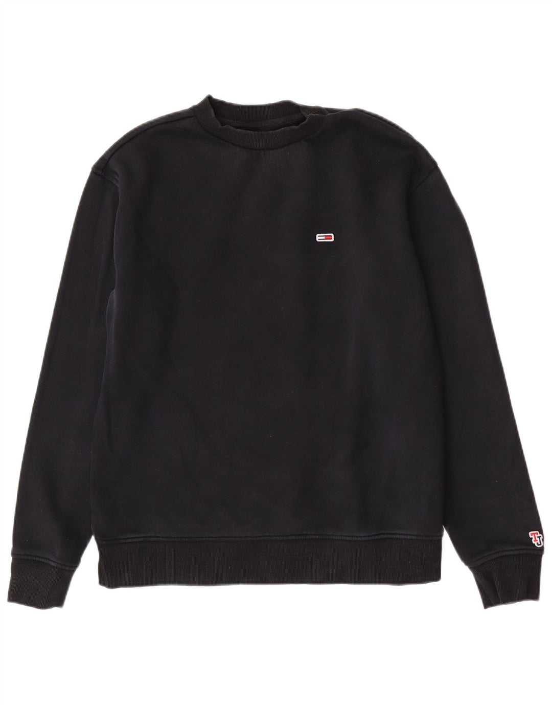 Tommy Hilfiger Sweat-shirt coupe classique pour femme en coton noir moyen