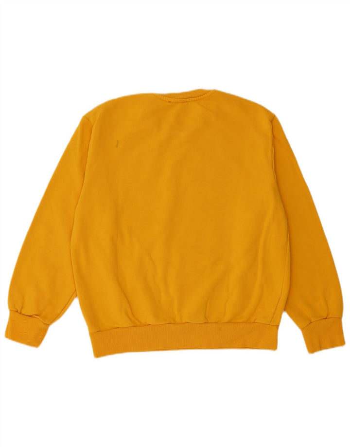 Diesel Sweat-shirt graphique pour femme UK 14 en coton jaune moyen