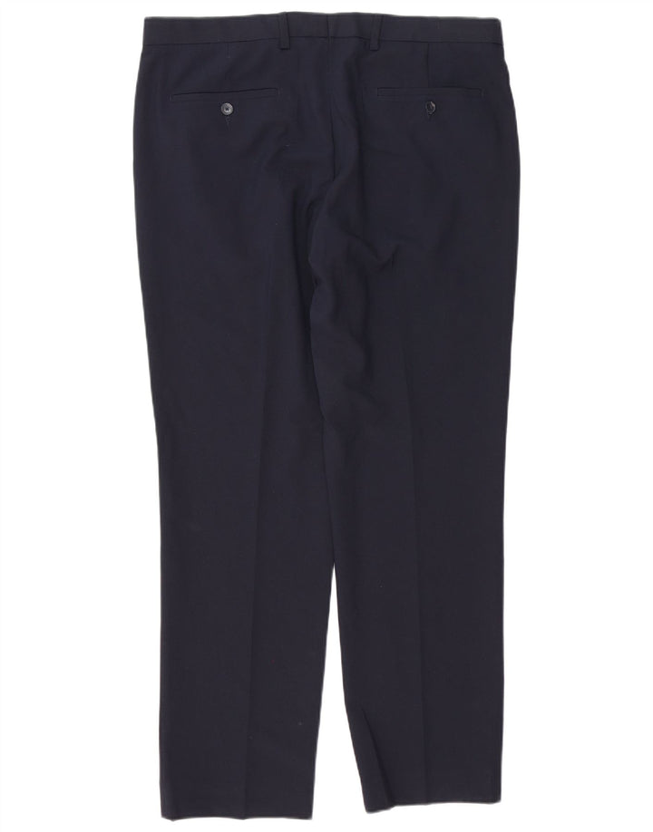 Marks & Spencer Pantalon Chino Coupe Regular Homme W36 L31 Bleu Marine Polyester