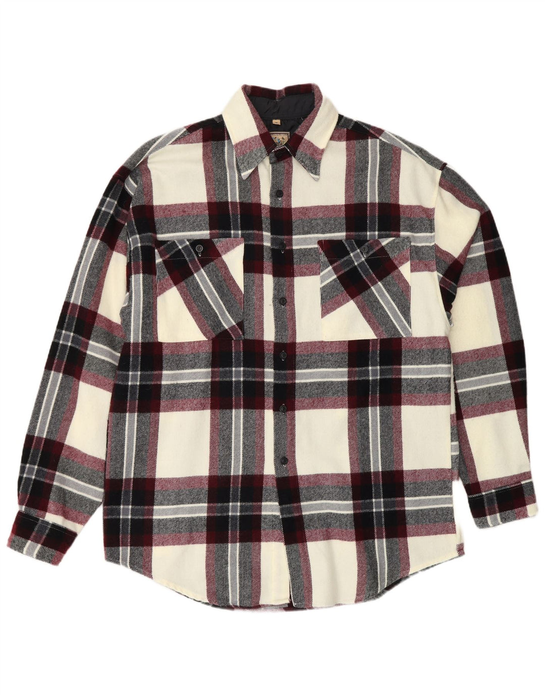 Dénoncer Mens Lumberjack Flannel Shirt Medium Burgundy Check Acrylique