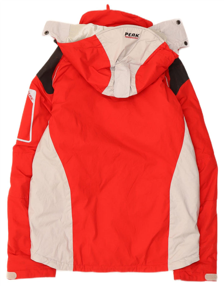 Peak Performance Veste de ski à capuche pour homme UK 38 Medium Red Colourblock