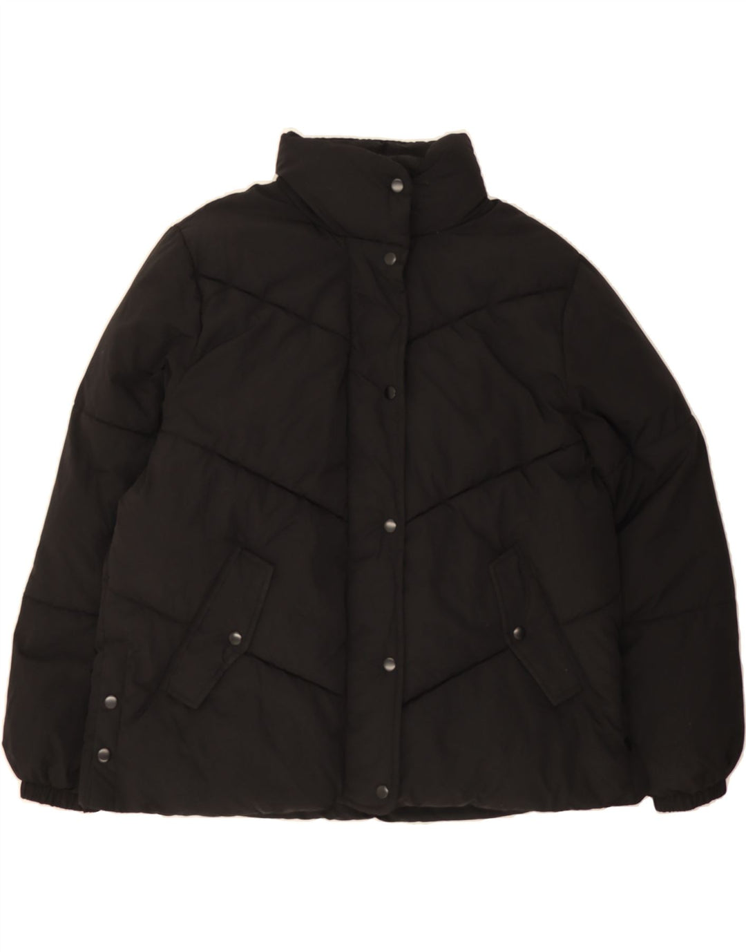 WAREHOUSE Womens Oversized Padded Jacket UK 12 Medium Black Nylon Vintage Warehouse and Second-Hand Warehouse from Messina Hembry 