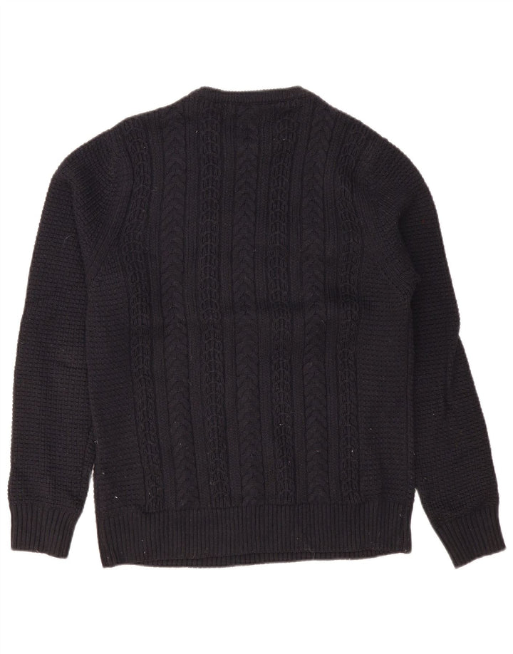 Zara Pull Col Ras Du Cou Homme Bleu Marine Moyen