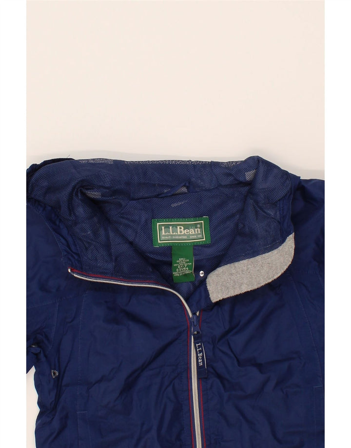 L.L.BEAN Boys Hooded Rain Jacket 6-7 Years Navy Blue Nylon Vintage L.L.Bean and Second-Hand L.L.Bean from Messina Hembry 