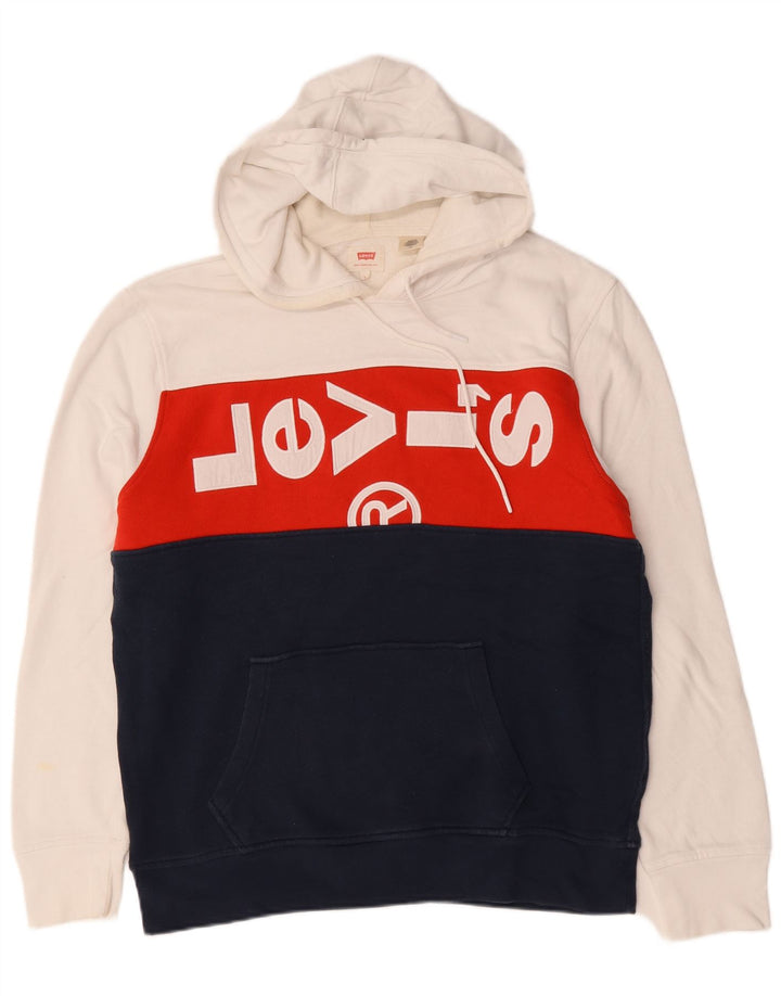 Levi's Graphic Sweatshirt à Capuche Large Homme Multicolore Colorblock Cotton