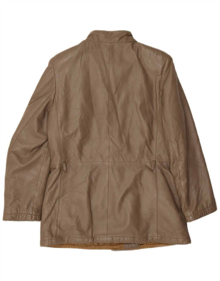 Bignami Veste en Cuir Femme IT 44 Gris Moyen