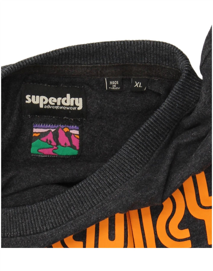 SUPERDRY T-Shirt Graphique Homme XL Gris