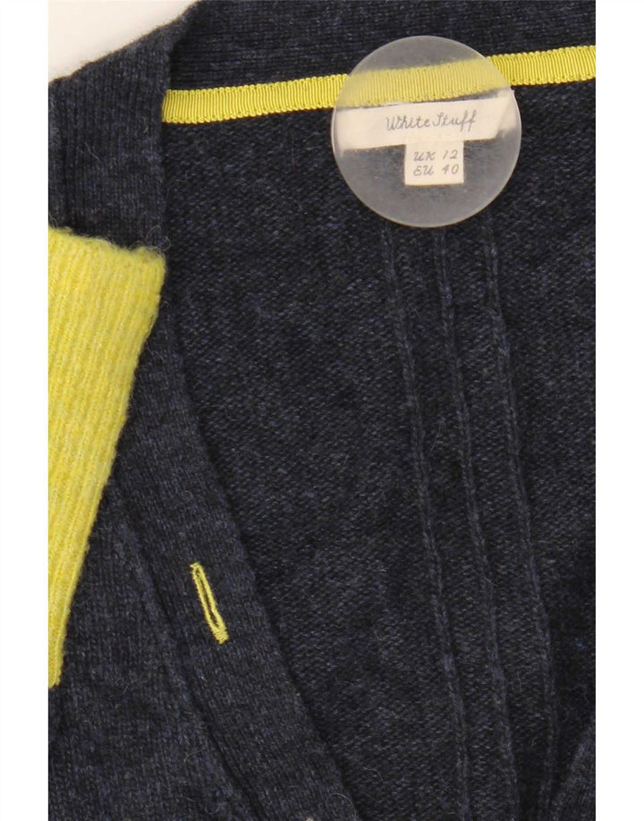White Stuff Cardigan pour femme UK 12 Bleu marine moyen Colourblock