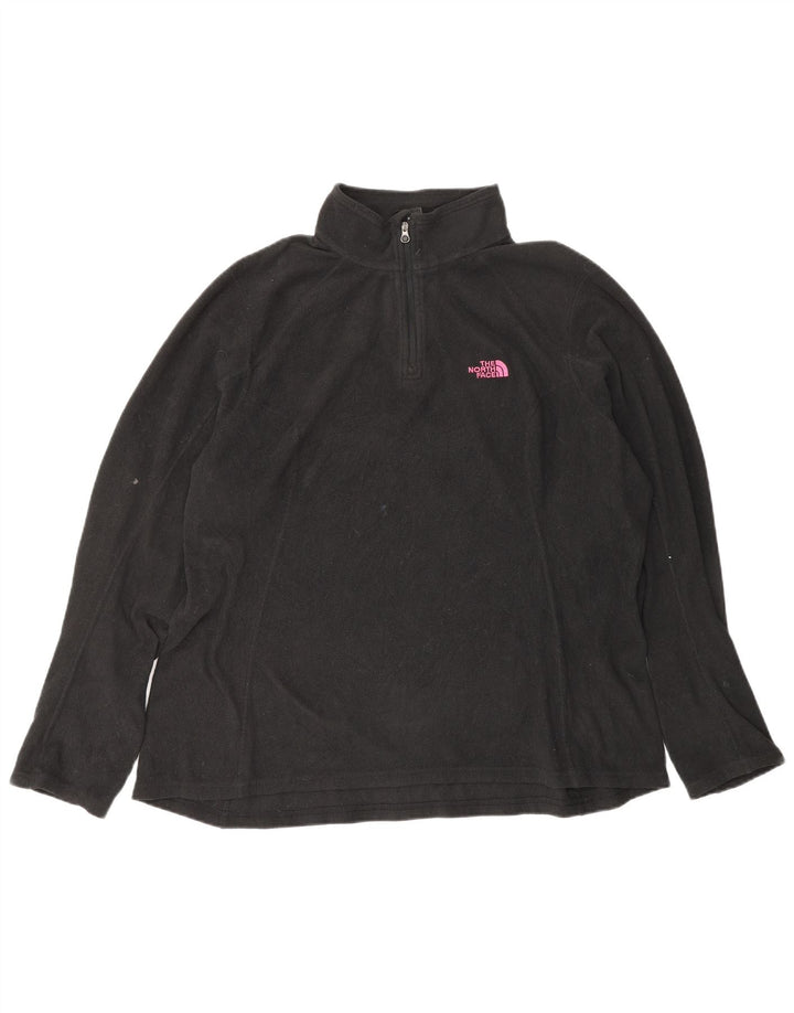 The North Face Pull polaire à col zippé pour femme UK 18 XL Noir Polyester