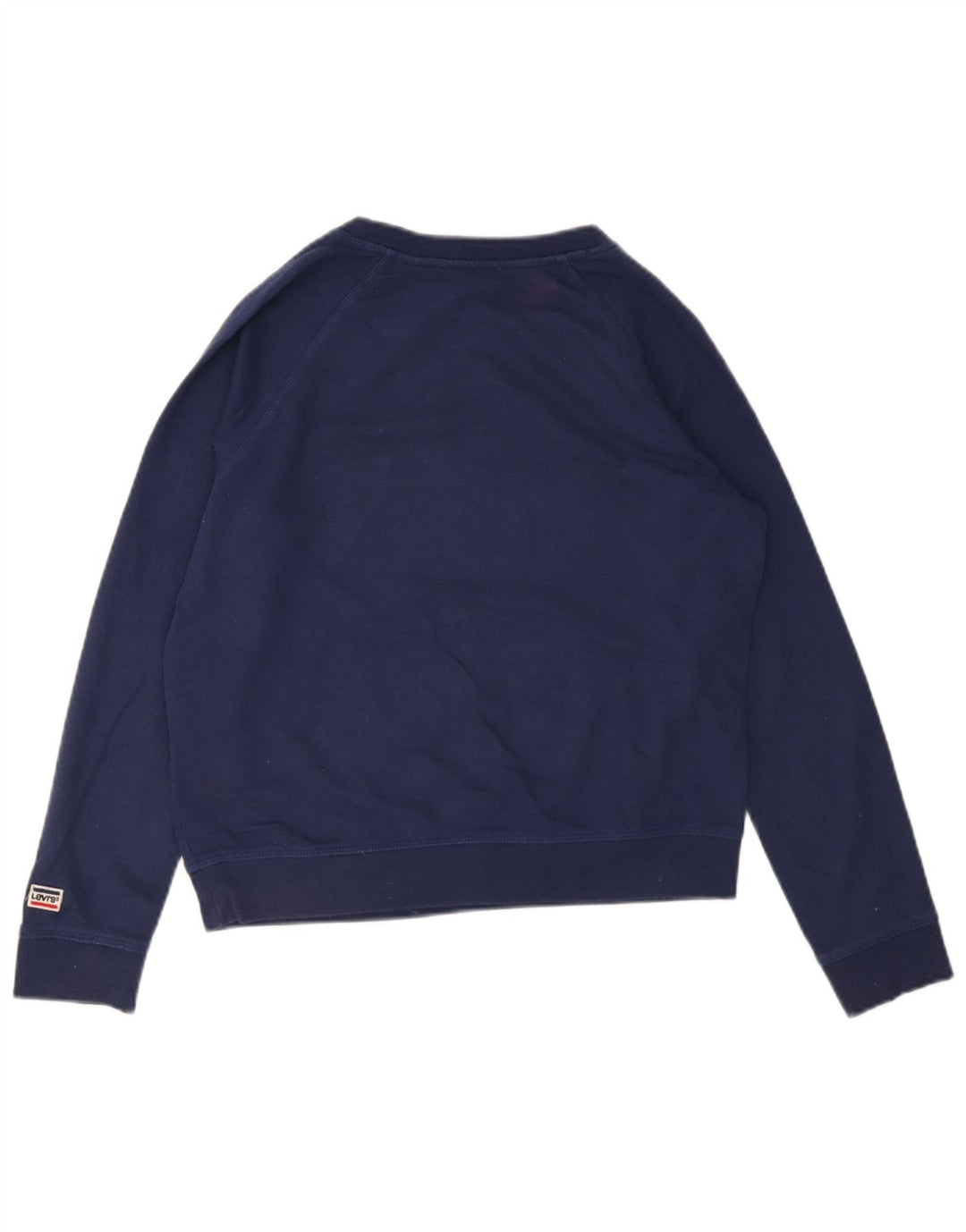 Levi's Sweat-Shirt Graphique Femme UK 14 Bleu Marine Moyen Coton