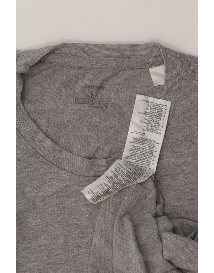 ADIDAS T-Shirt Homme Gris Moyen Moucheté Coton