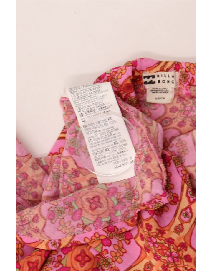 BILLABONG Femme Jupe Droite Petit W27 Rose Floral Viscose