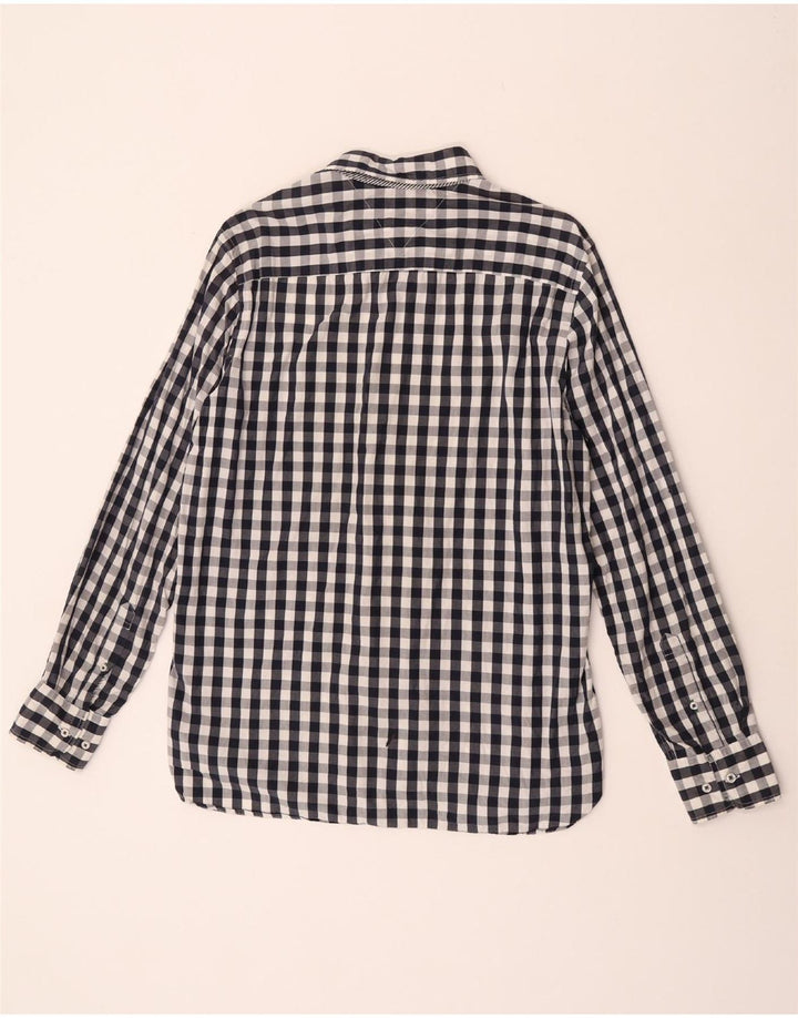 Tommy Hilfiger Chemise ajustée sur mesure pour homme Taille 15 1/2 16 Vichy bleu moyen