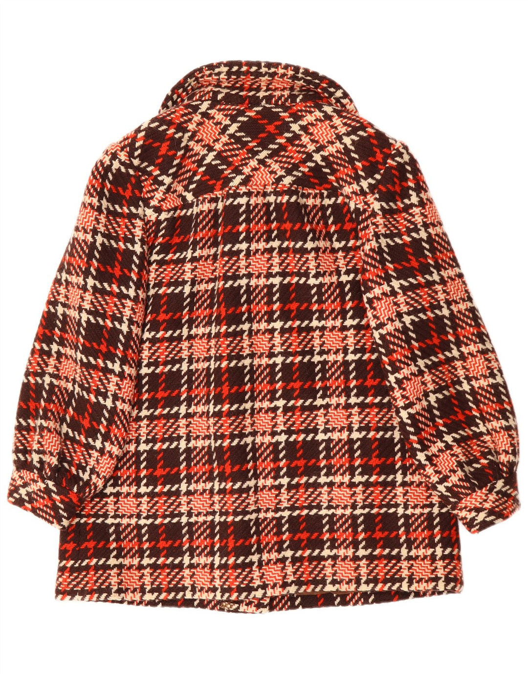VINTAGE Manteau court femme UK 18 XL Red Check