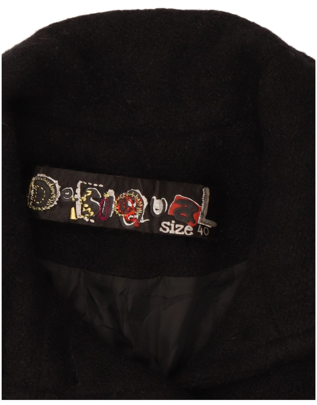 Desigual Pardessus à motif abstrait pour femme EU 40 Noir moyen
