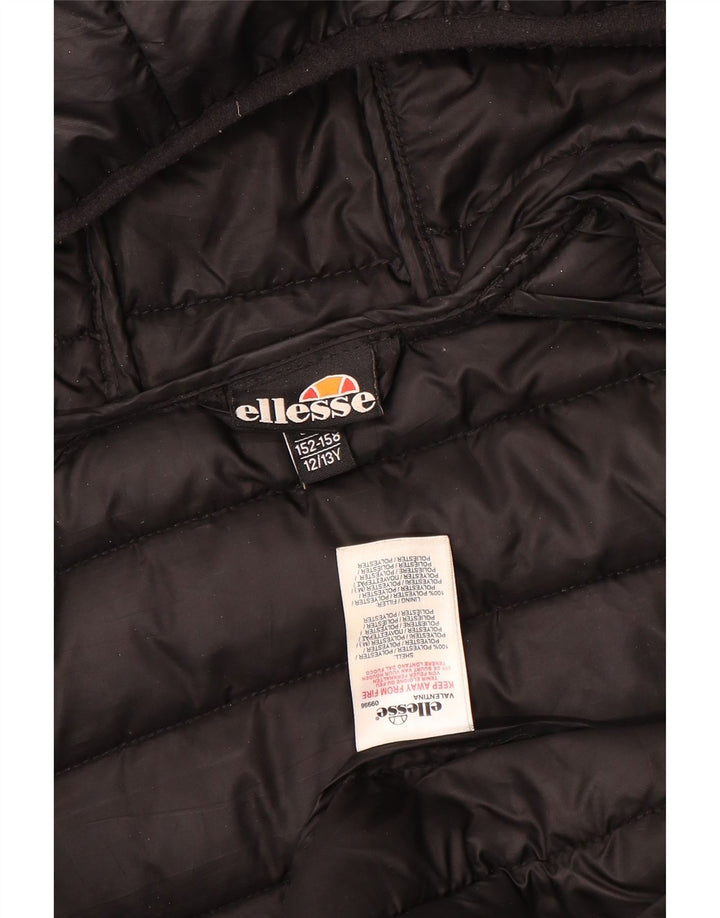 Ellesse Veste matelassée à capuche garçon 12-13 ans Noir Polyester