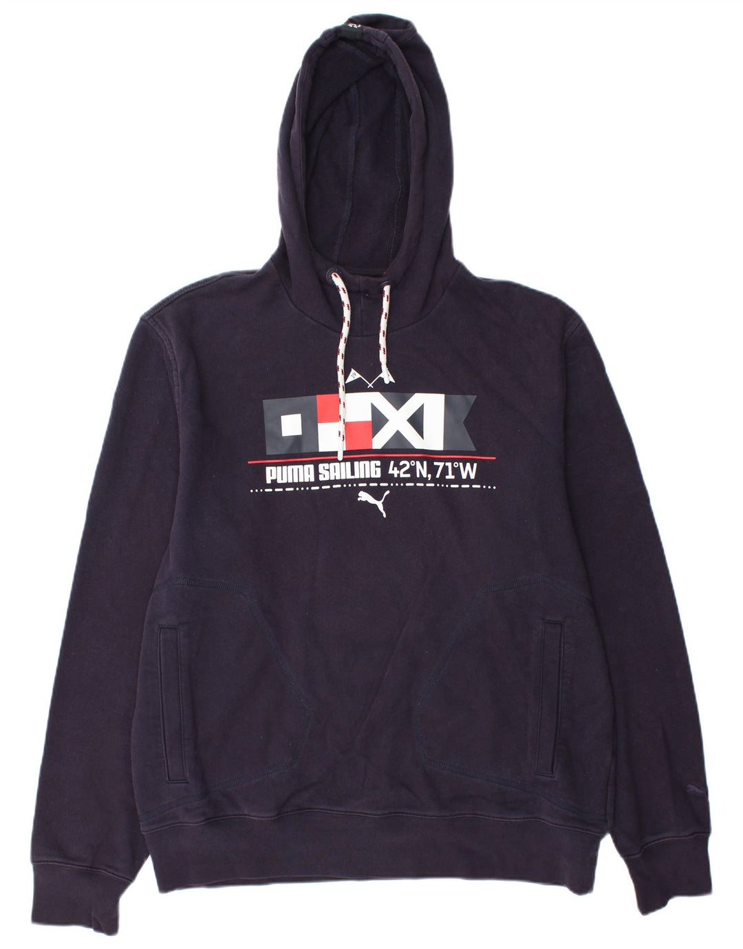 PUMA Pull à capuche graphique pour homme XL Violet