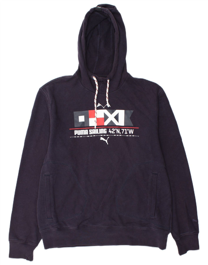 PUMA Pull à capuche graphique pour homme XL Violet