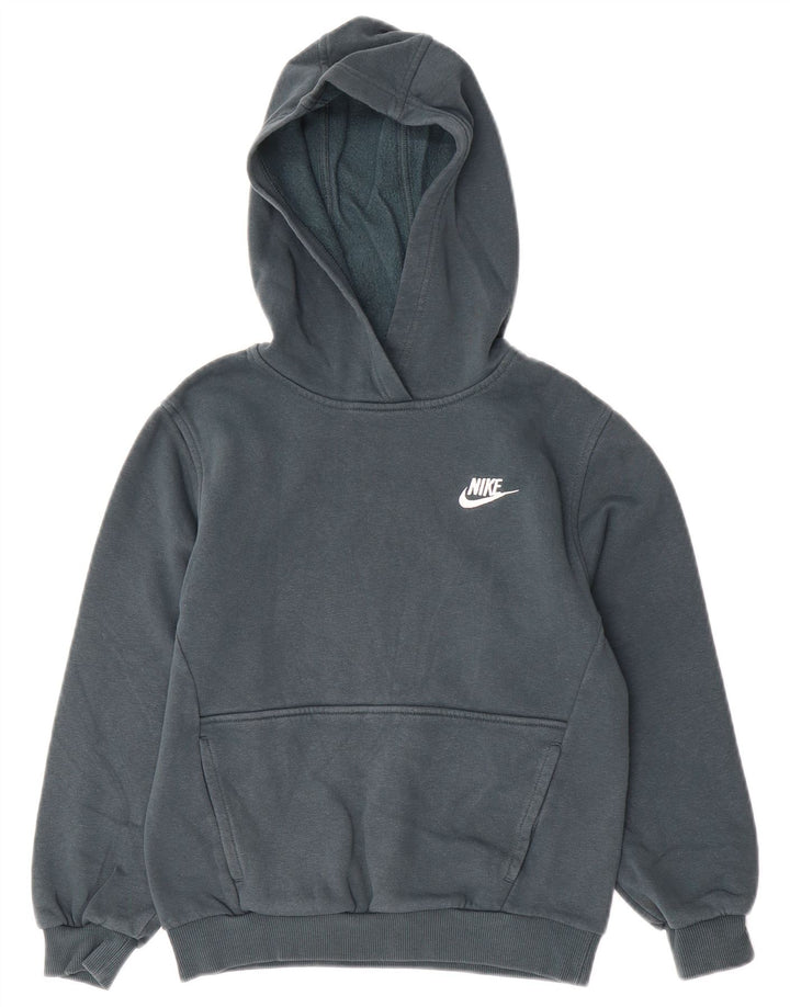 NIKE Pull à capuche garçon 10-11 ans Coton vert moyen