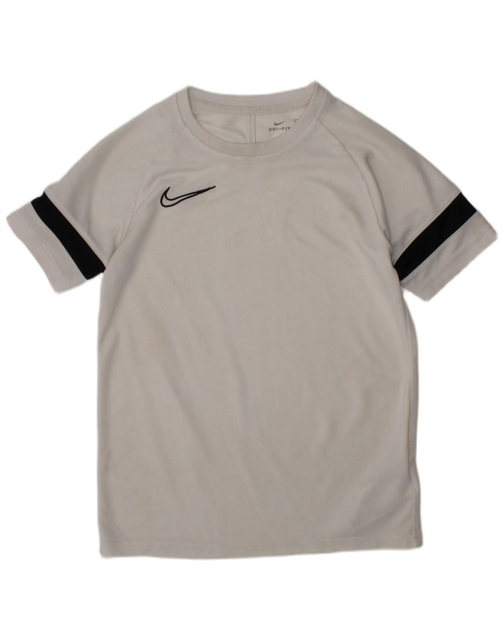 Nike Garçon Dri Fit T-Shirt Top 10-11 ans Blanc Moyen Polyester