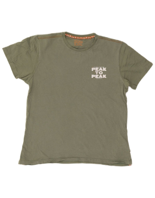 Fat Face T-Shirt Graphique Homme Vert Moyen Coton