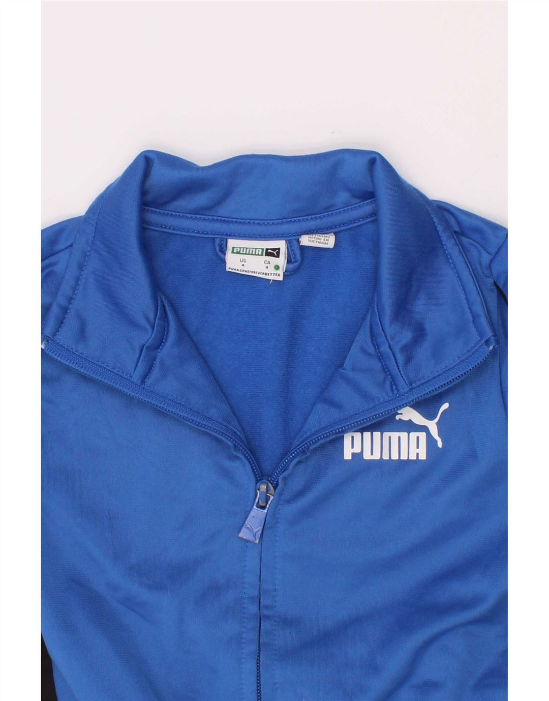 Puma Veste de survêtement pour garçon 3-4 ans Bleu Colorblock Polyester