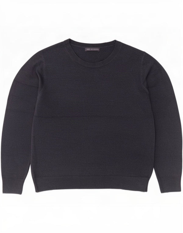 Marks & Spencer Pull col bateau pour femme UK 16 Large Bleu marine