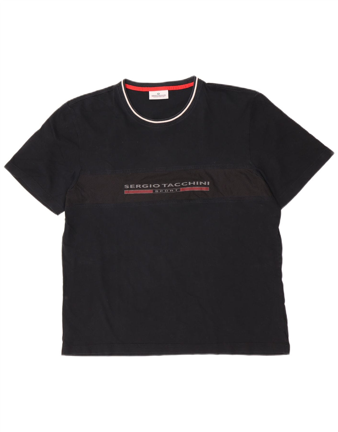 Sergio Tacchini T-Shirt Graphique Homme Top 2XL Noir