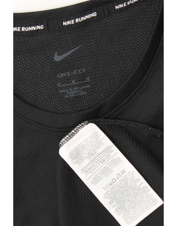 Nike Hommes Dri Fit T-Shirt Haut Noir Moyen Polyester