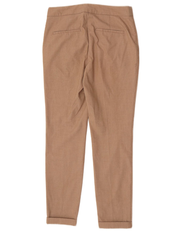Zara Pantalon de costume slim pour femme EU 34 2XS W24 L27 Beige Polyester
