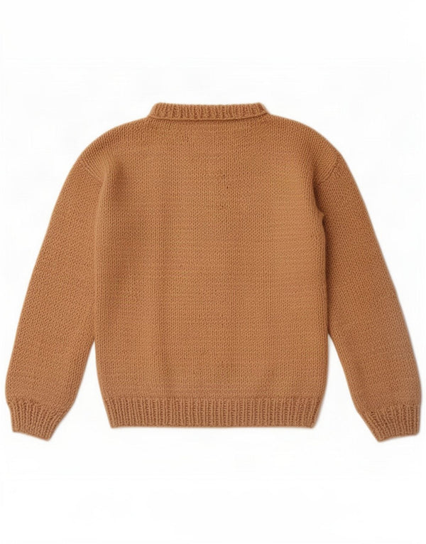 Vintage Womens Turtle Neck Jumper Sweater UK 12 Medium Brown