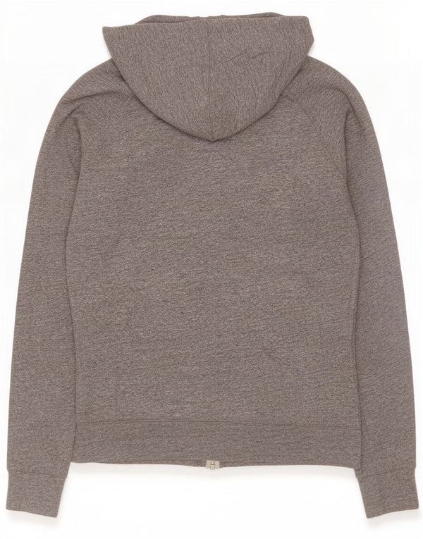 Nike Pull à capuche zippé pour femme UK 14 Coton gris moyen