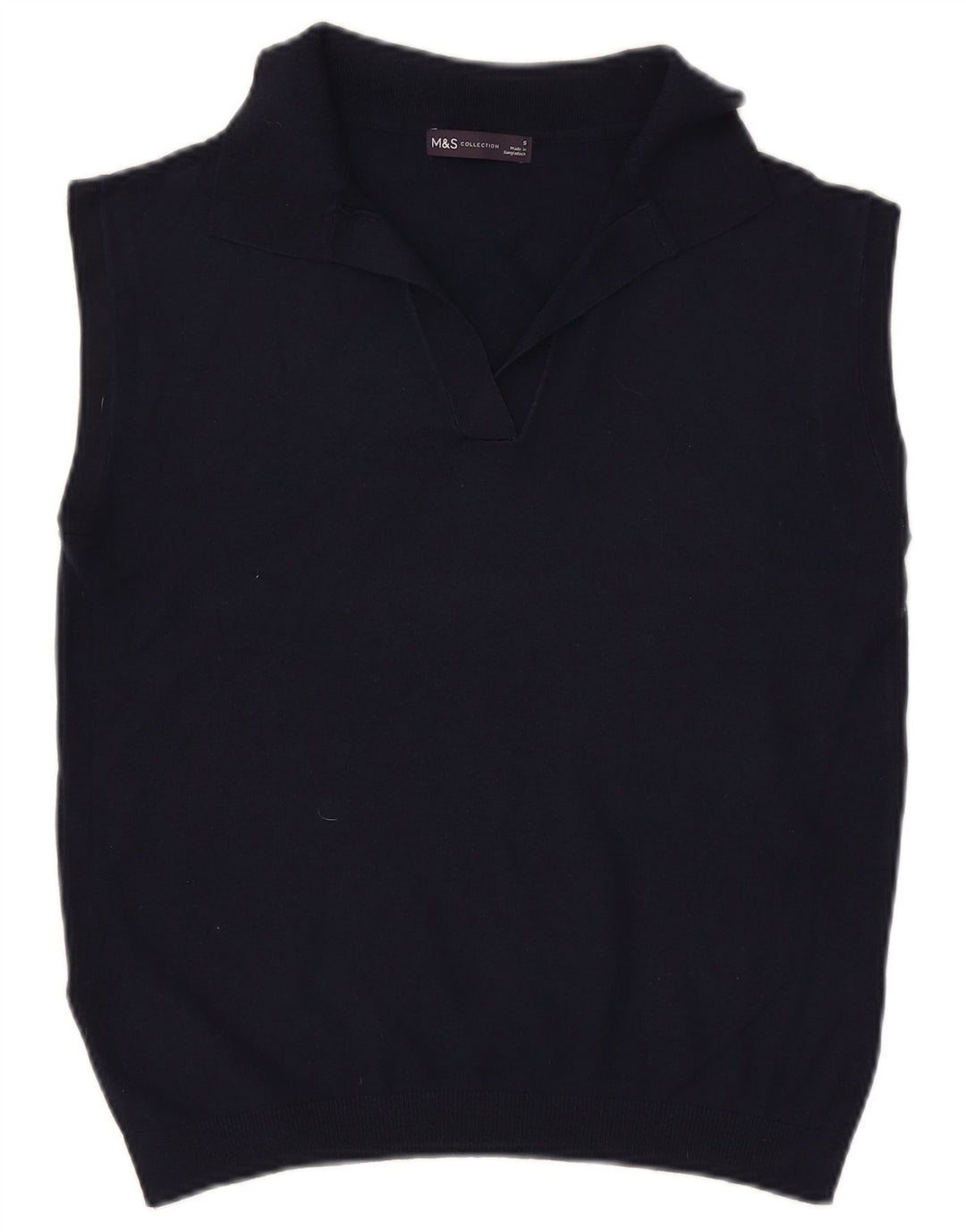 Marks & Spencer Débardeur pour femme UK 10 Small Bleu marine Polyester