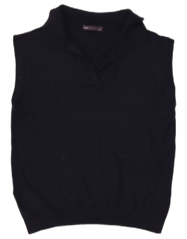 Marks & Spencer Débardeur pour femme UK 10 Small Bleu marine Polyester