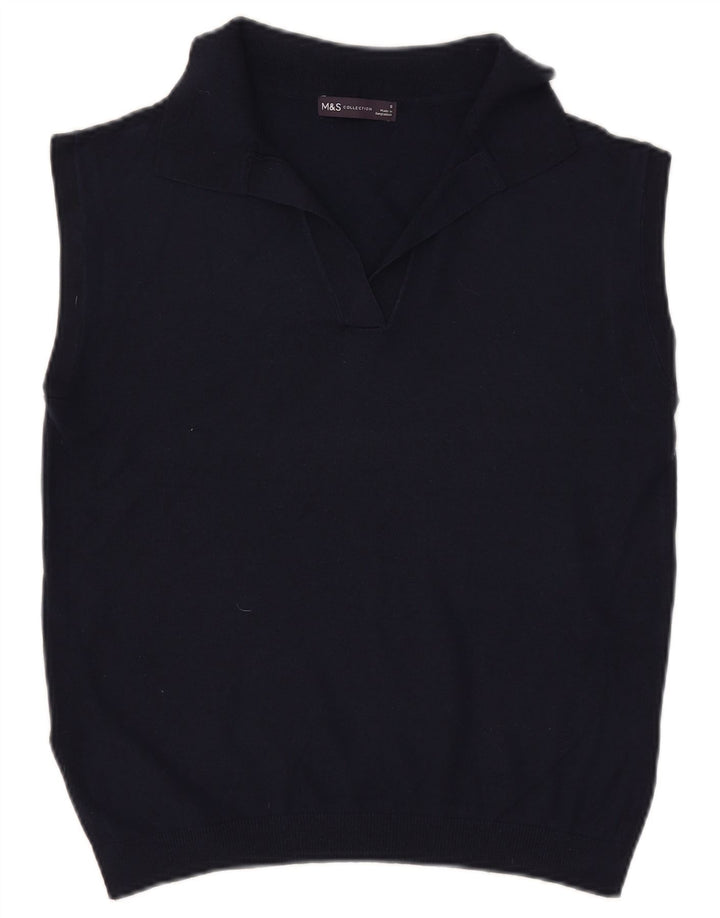 Marks & Spencer Débardeur pour femme UK 10 Small Bleu marine Polyester