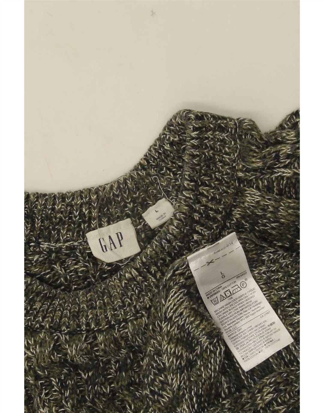 Gap Pull surdimensionné à col rond pour femme UK 16 Grand gris moucheté
