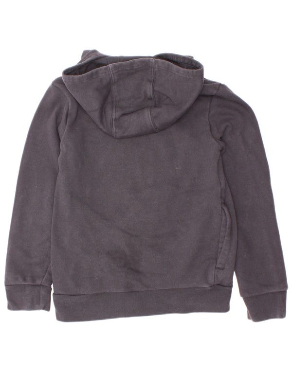 Adidas Boys Graphic Hoodie Jumper 7-8 Years Black Cotton