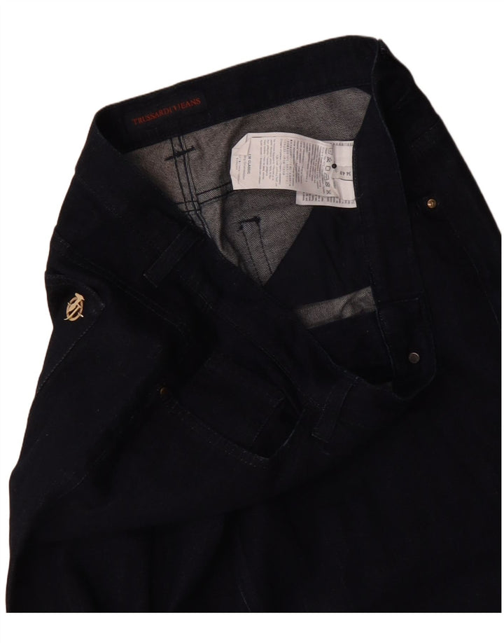 Trussardi Jean droit Femme IT 48 XL W34 L28 Bleu Marine Polyester