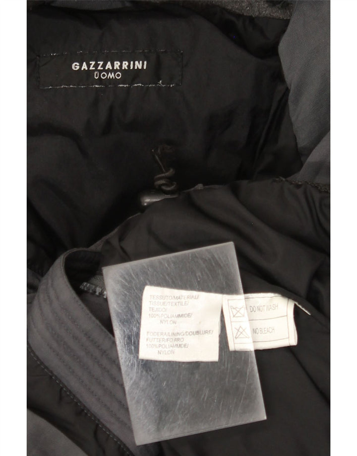 Gazzarrini Manteau matelassé à capuche pour homme UK 42 XL Noir Polyamide