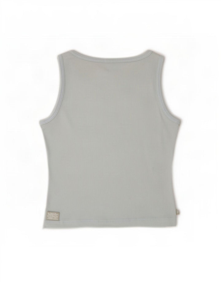 Adidas Débardeur Femme UK 14 Nylon Bleu Moyen