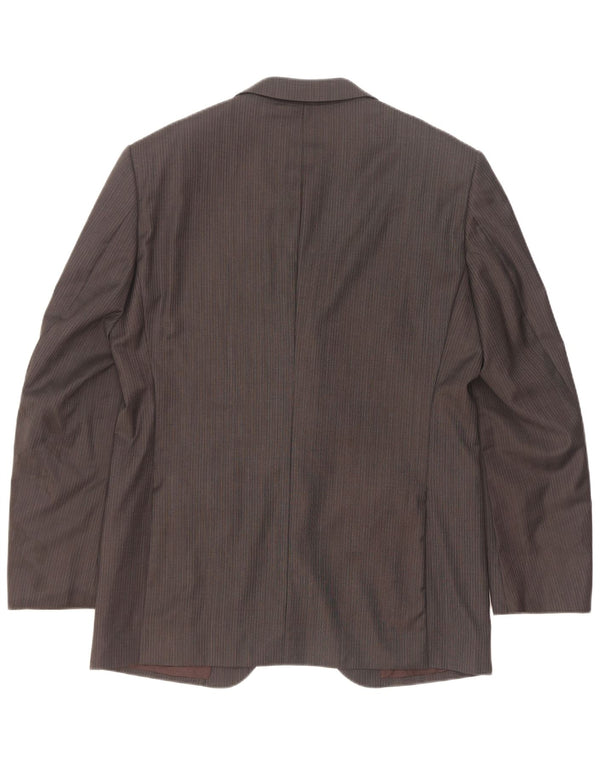 Marks & Spencer Veste blazer à 2 boutons pour homme UK 40 Gris moyen à fines rayures